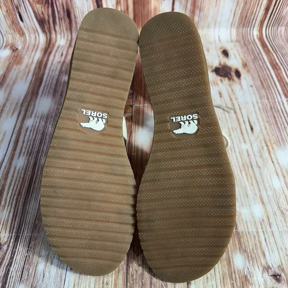 Sorel ELLA Size 10 Leather Zip Lace Up Gladiator Sandals Open Toe Shoe Flats - Picture 6 of 9